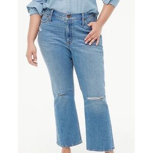 J Crew Mid Rise Crop‎ Flare Denim Jeans - Size 26T